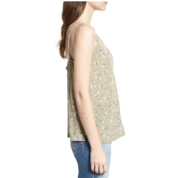 AG Maggie Tank Top, Spaghetti Straps, Floral, Patchouli Multi (Tan), XS NWT - Picture 3 of 12